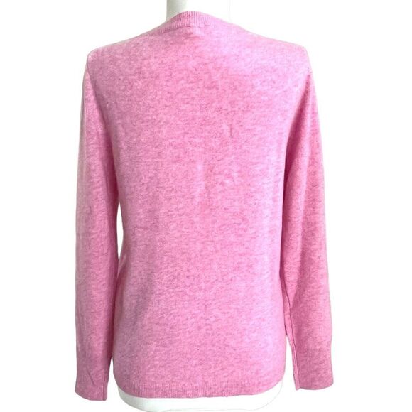 J Crew 100% Cashmere Pullover Sweater S Pink Crewneck Preppy quiet luxury - Picture 7 of 8